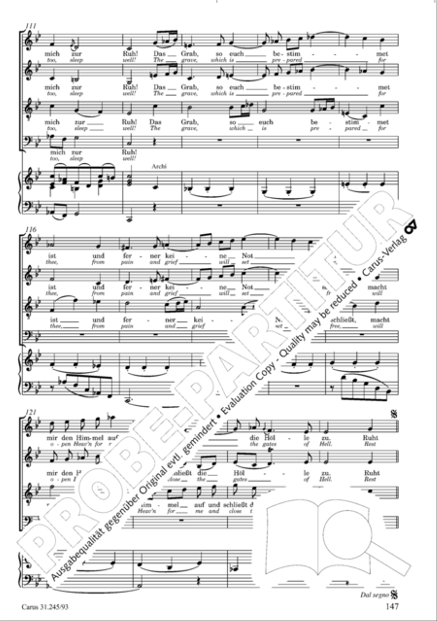 St. John Passion (Johannes-Passion) 4-Part scores gallery preview page 148