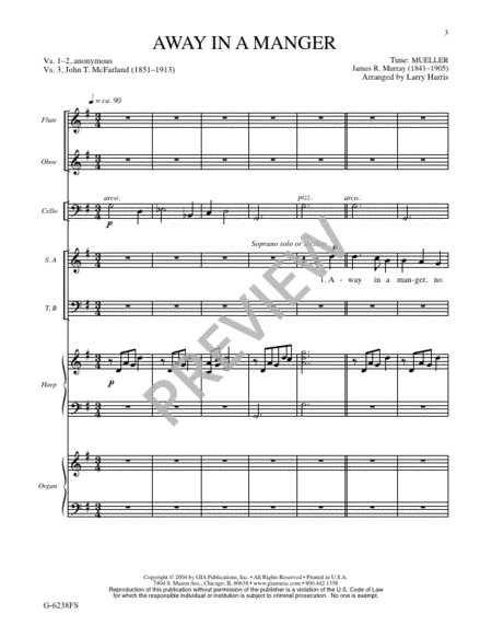 Away in a Manger - Full Score and Parts