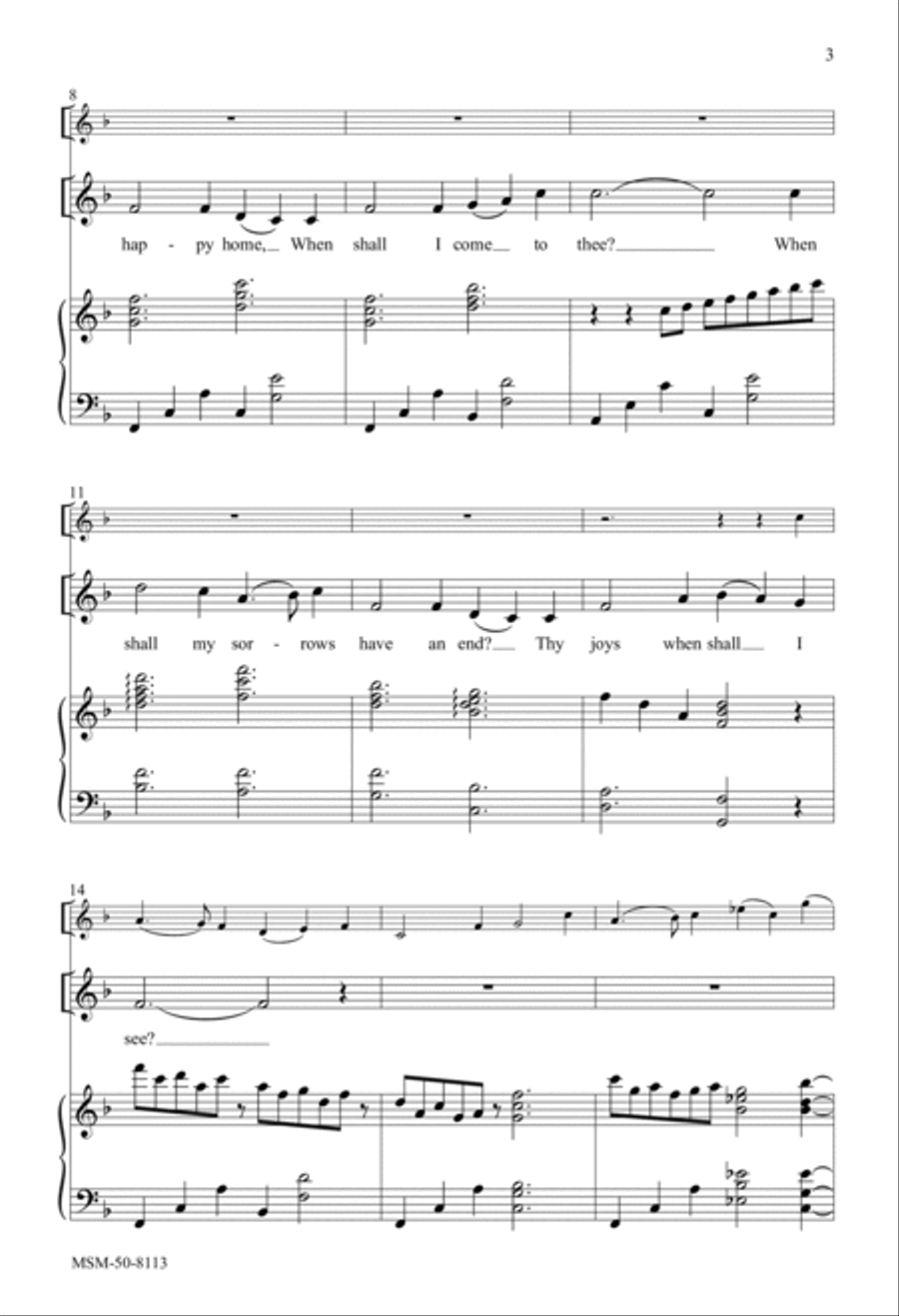 Jerusalem, My Happy Home Harp scores gallery preview page 3