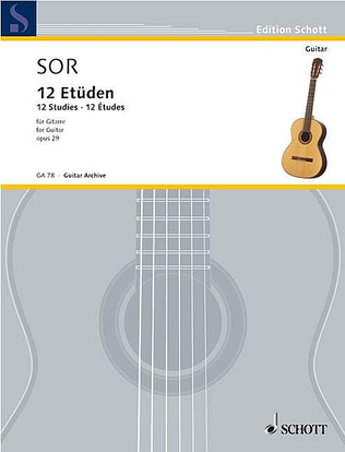 Book cover for 12 Studies, Op. 29