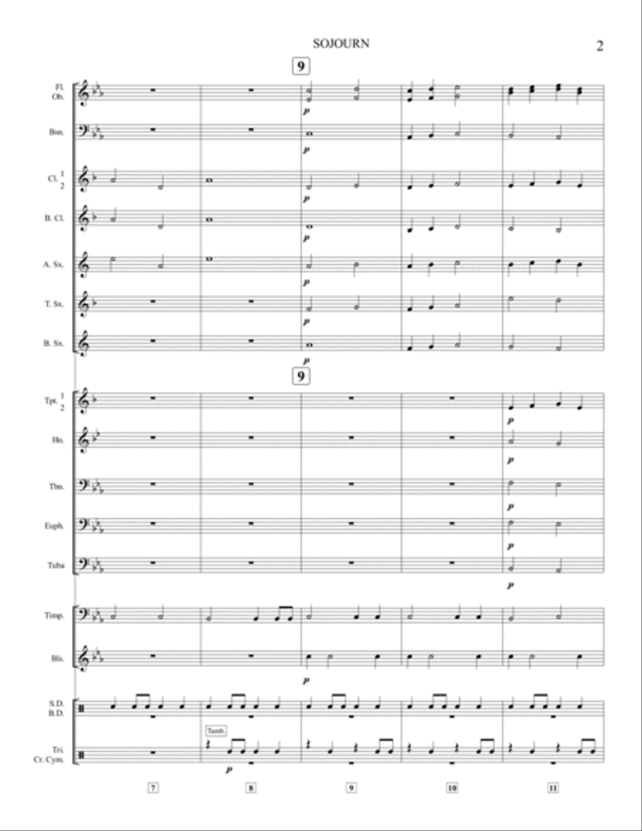 Sojourn - S.R. Level 2 Concert Band scores gallery preview page 3