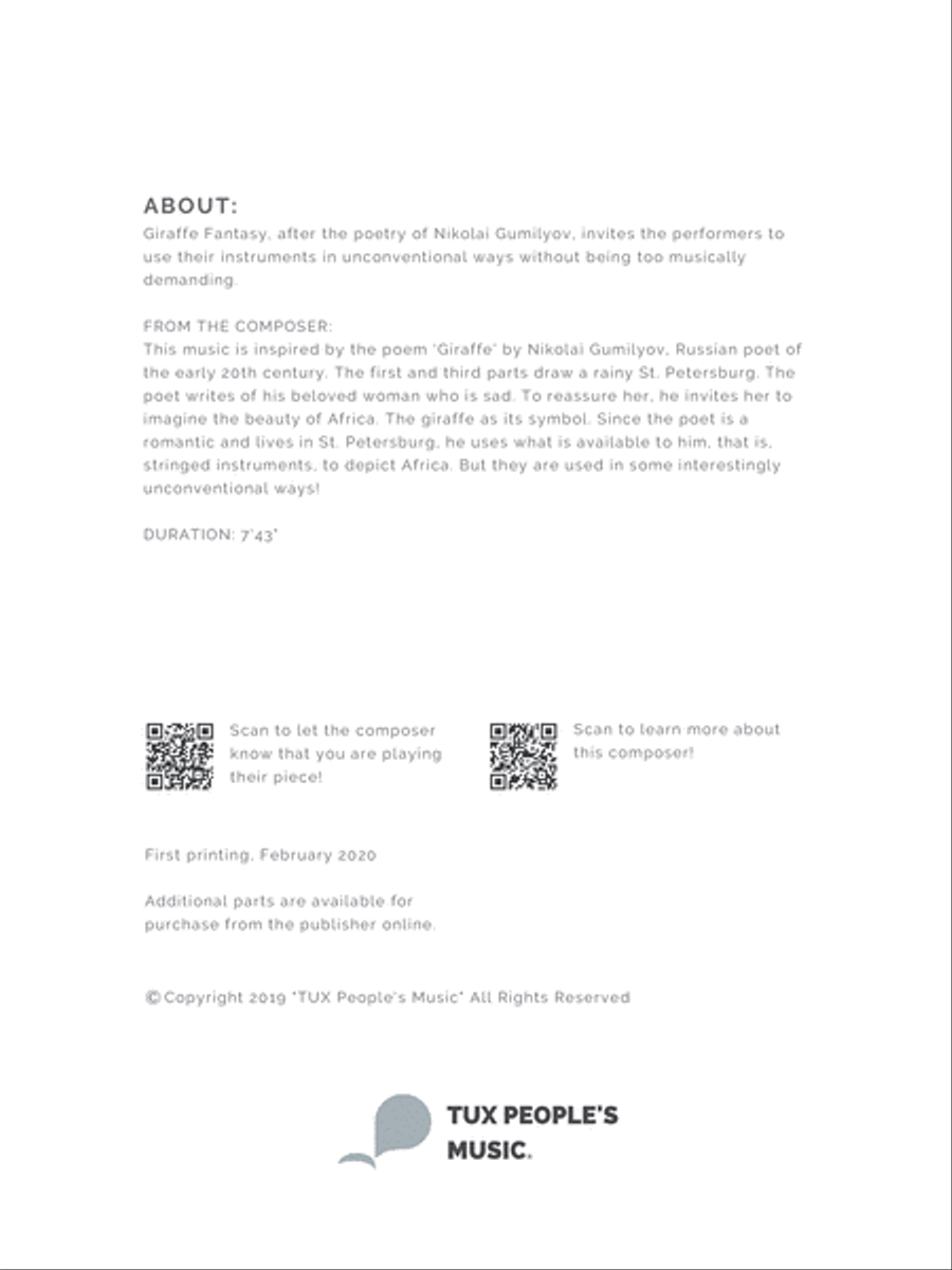 Giraffe Fantasy String Quintet scores gallery preview page 3