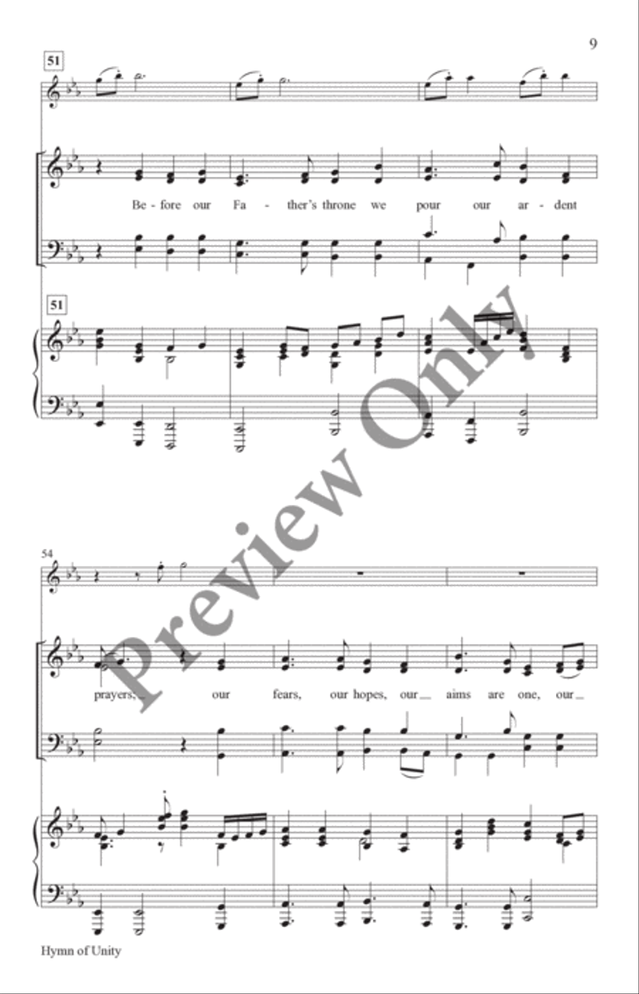 Hymn of Unity Hymn of Unity 4-Part scores gallery preview page 9