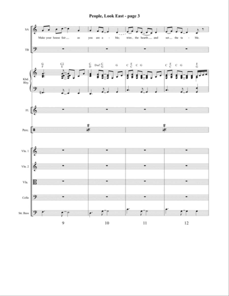 People, Look East Orchestration (Digital) 4-Part scores gallery preview page 4