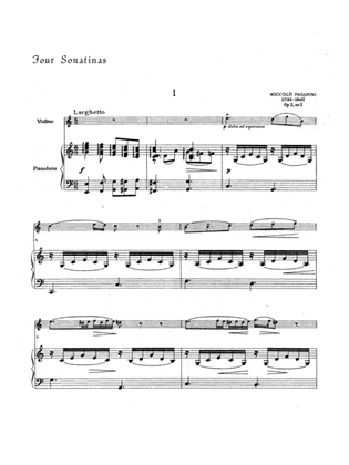 Paganini: Four Sonatinas, Op. 2, Nos. 2, 4, 6, 10