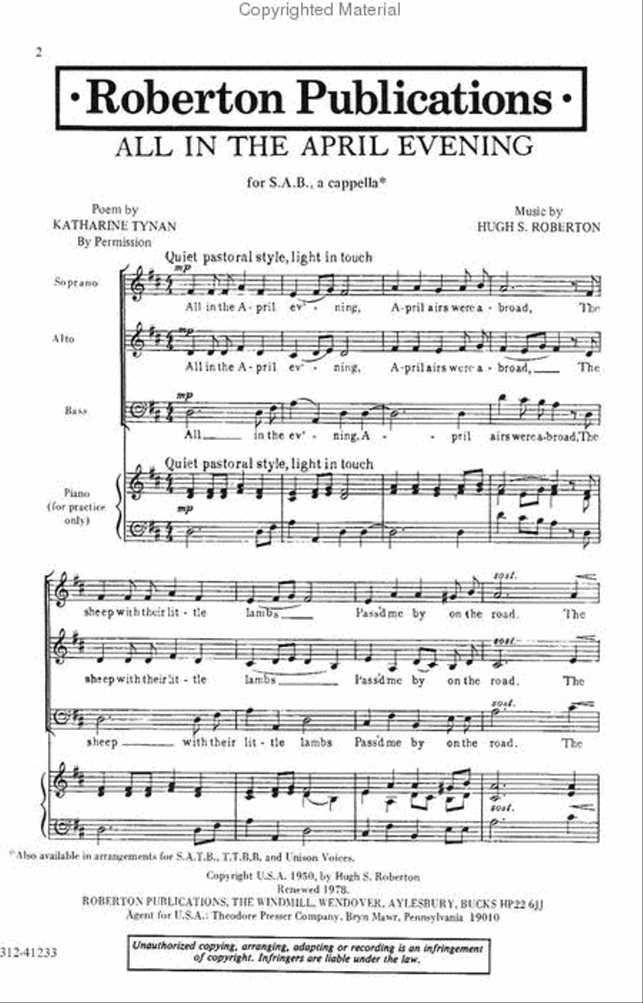 All In The April Evening 3-Part scores gallery preview page 2