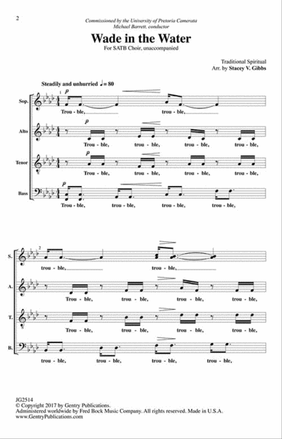 Wade in the Water 4-Part scores gallery preview page 2