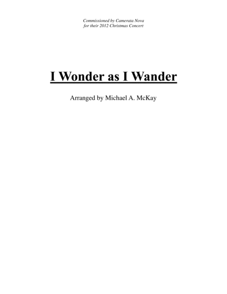I Wonder As I Wander image number null