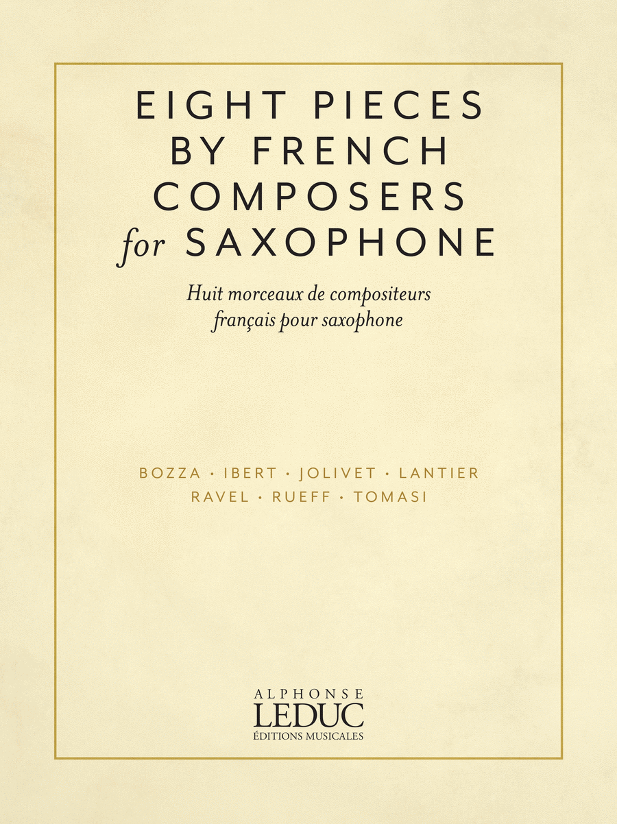 Eight Pieces by French Composers for Saxophone Alto Saxophone scores gallery preview page 1