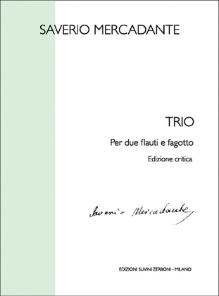 Book cover for Trio per due flauti e fagotto