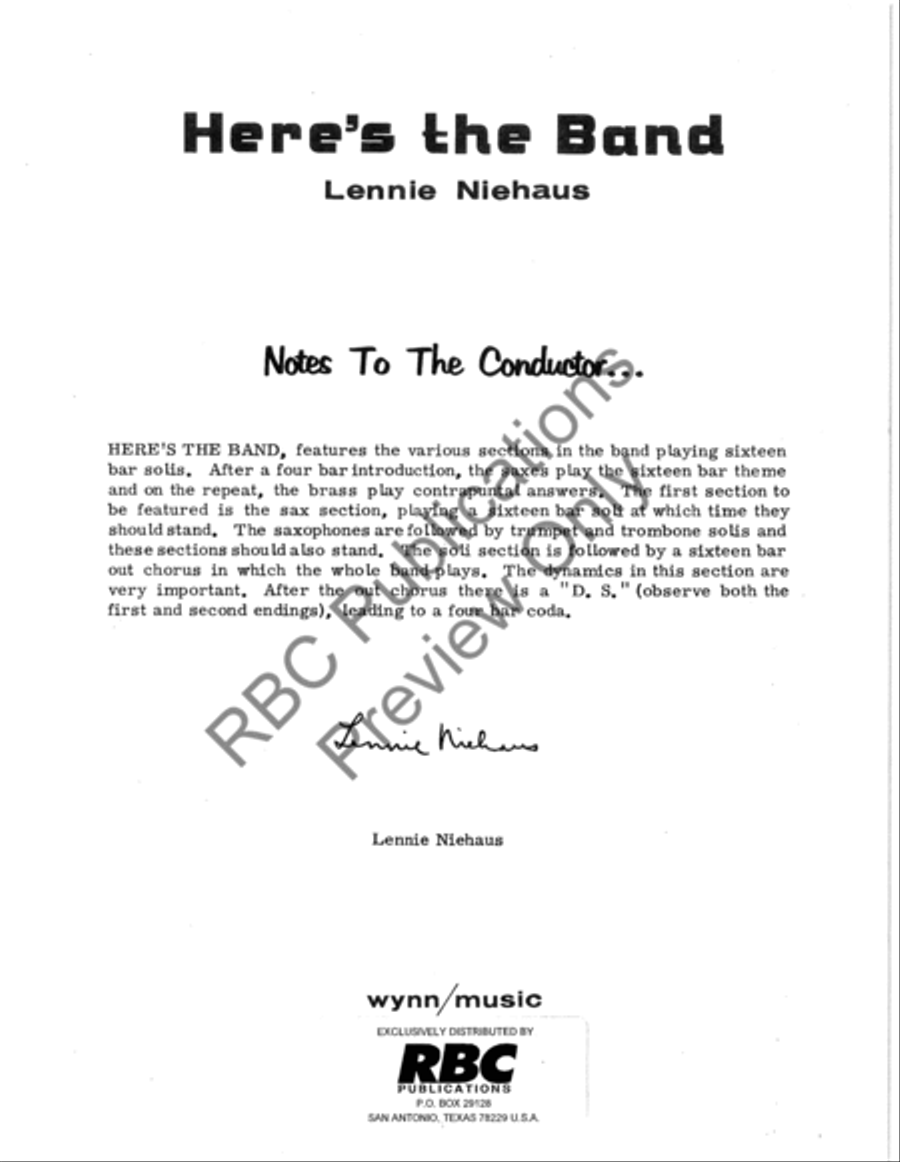 Here's The Band (Score) Here's The Band (Score) Jazz Ensemble scores gallery preview page 2