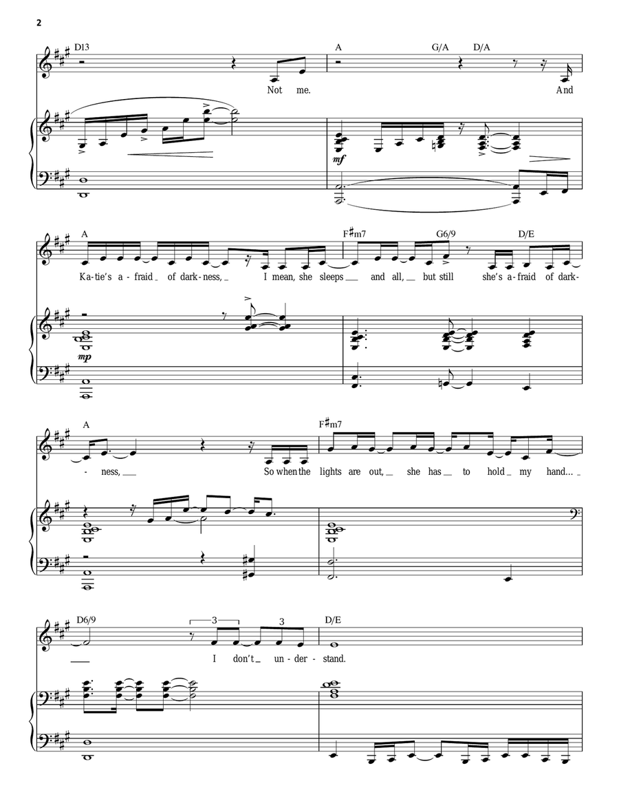 I'm Not Afraid Of Anything (from Songs for a New World) Piano, Vocal scores gallery preview page 2