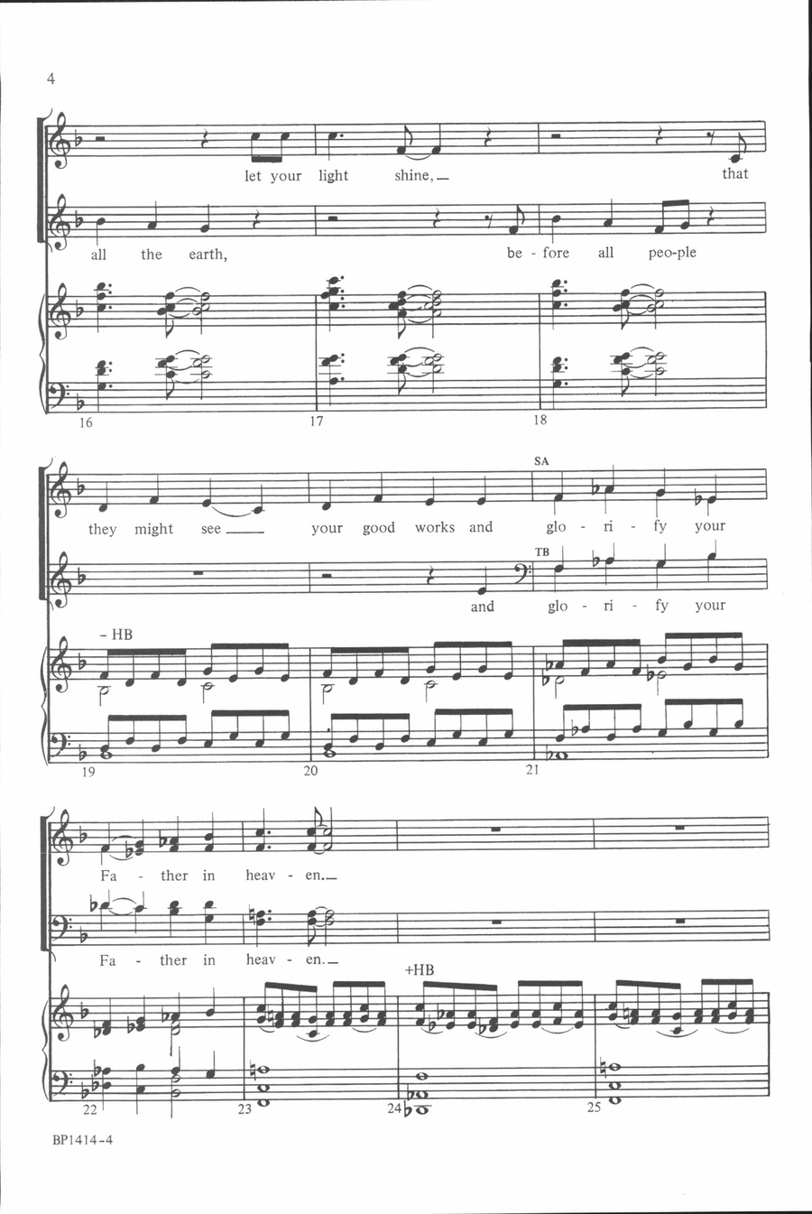 Let Your Light Shine! - Courtney 4-Part scores gallery preview page 4