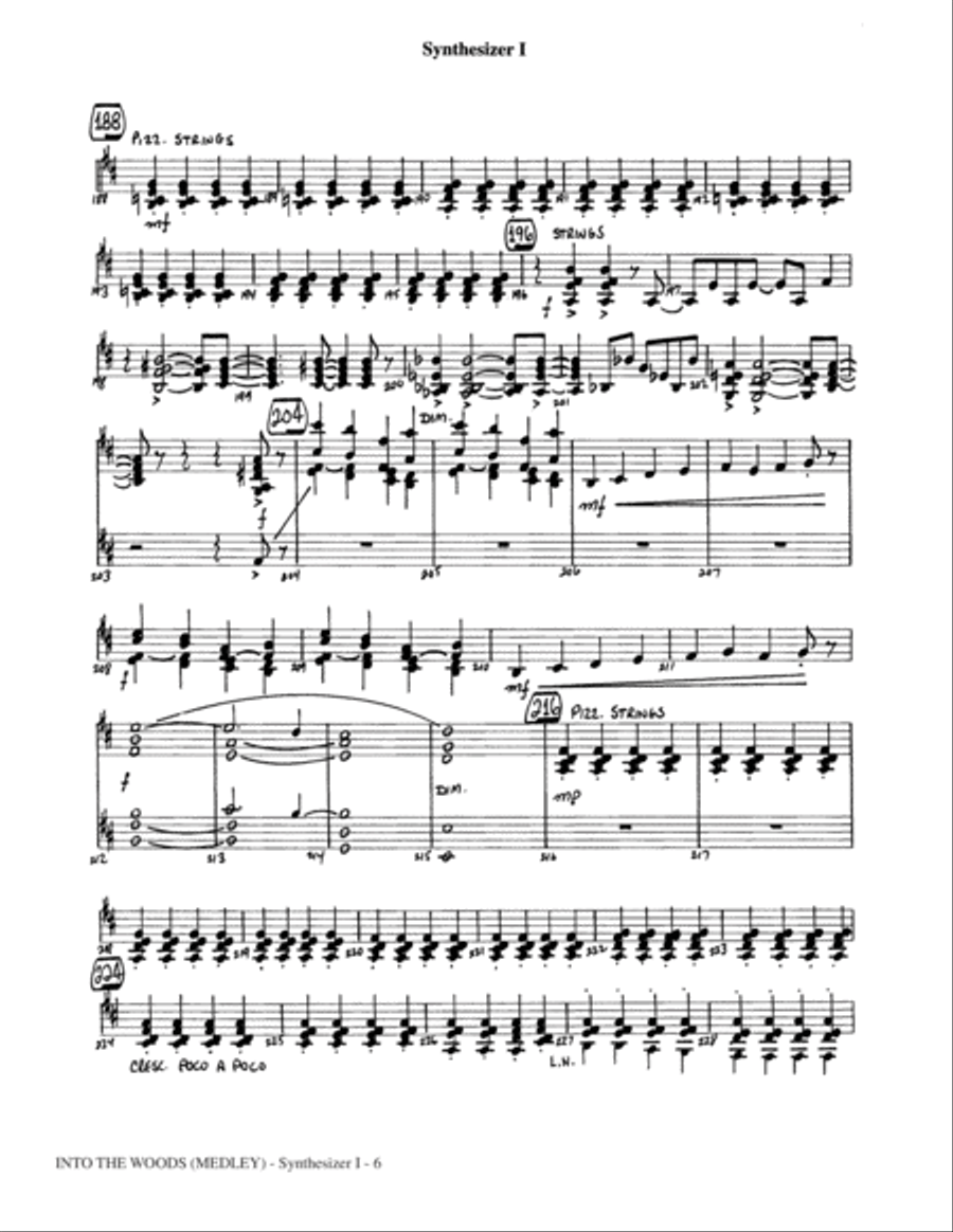 Into The Woods (Medley) - Synthesizer I Choir scores gallery preview page 6