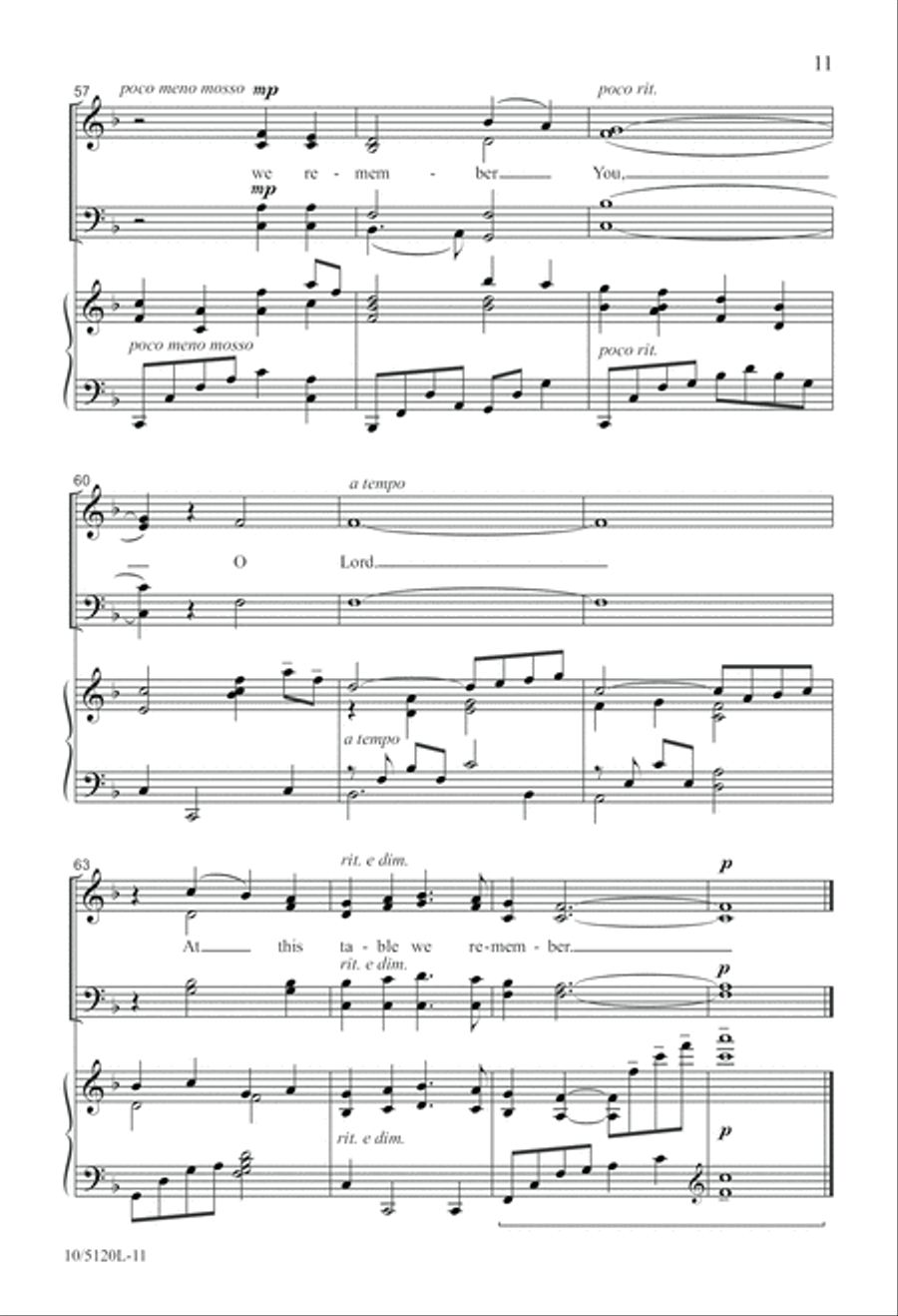 At This Table We Remember 4-Part scores gallery preview page 11