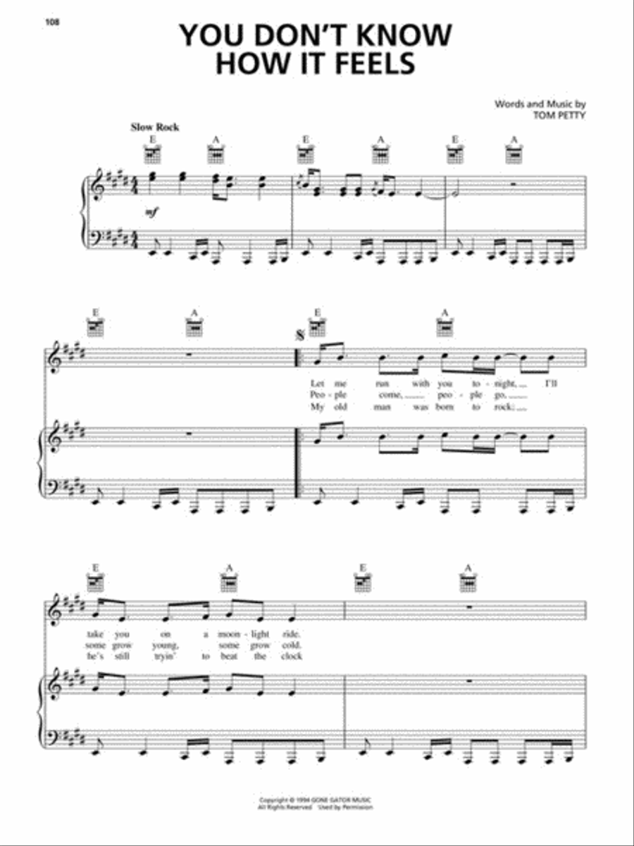 The Best of Tom Petty Piano, Vocal, Guitar scores gallery preview page 7