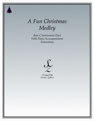 Book cover for A Fun Christmas Medley (bass C instrument duet)