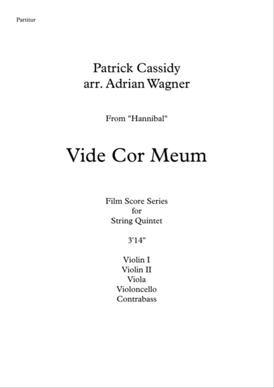 Vide Cor Meum from HANNIBAL String Quintet scores gallery preview page 2