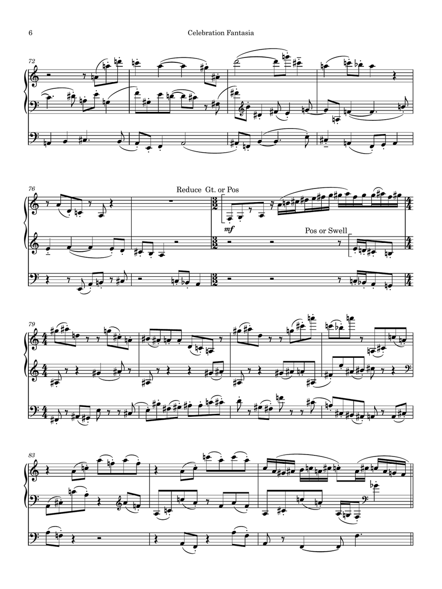 Celebration Fantasia Piano scores gallery preview page 6