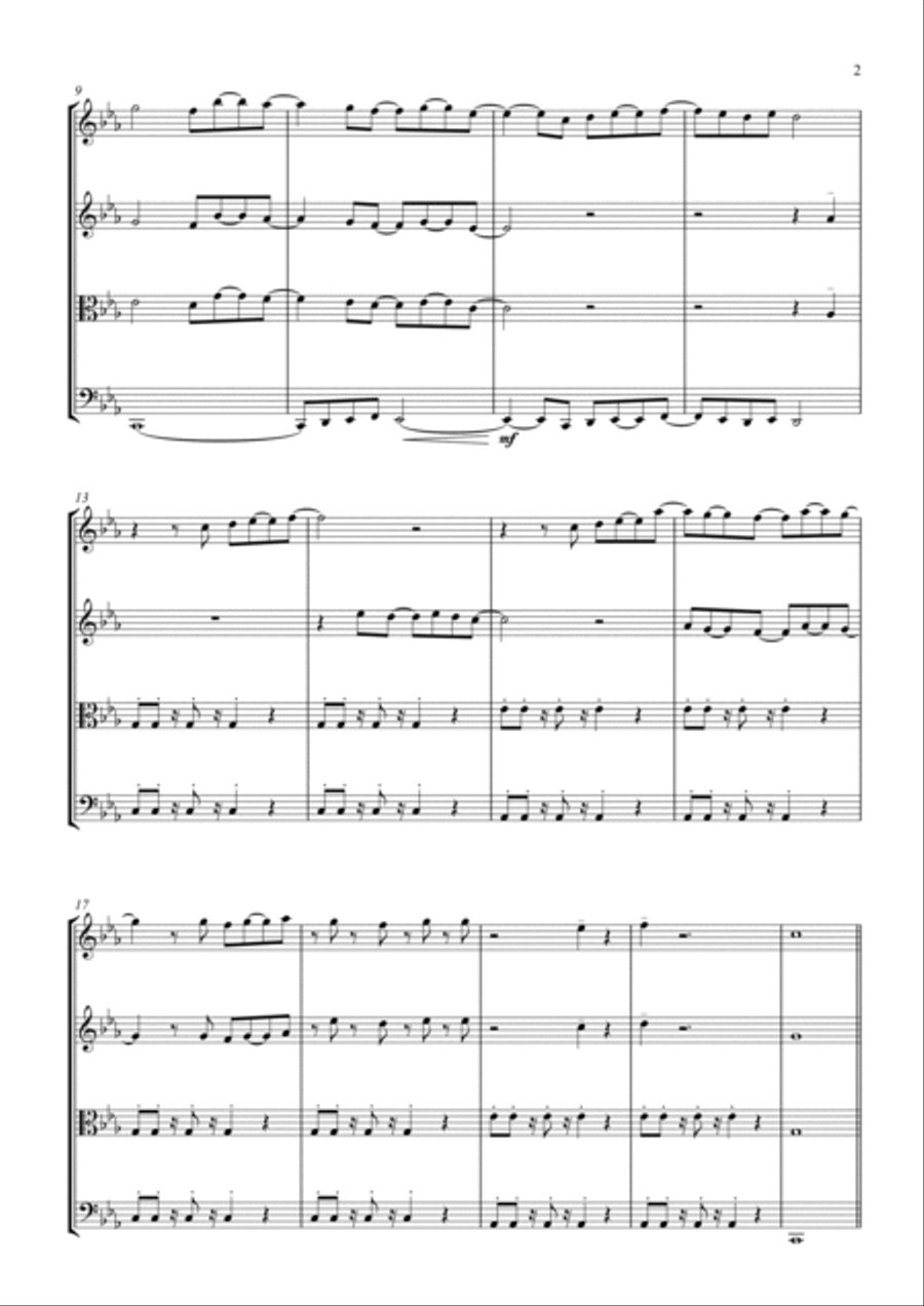 Bring Me To Life String Quartet scores gallery preview page 2