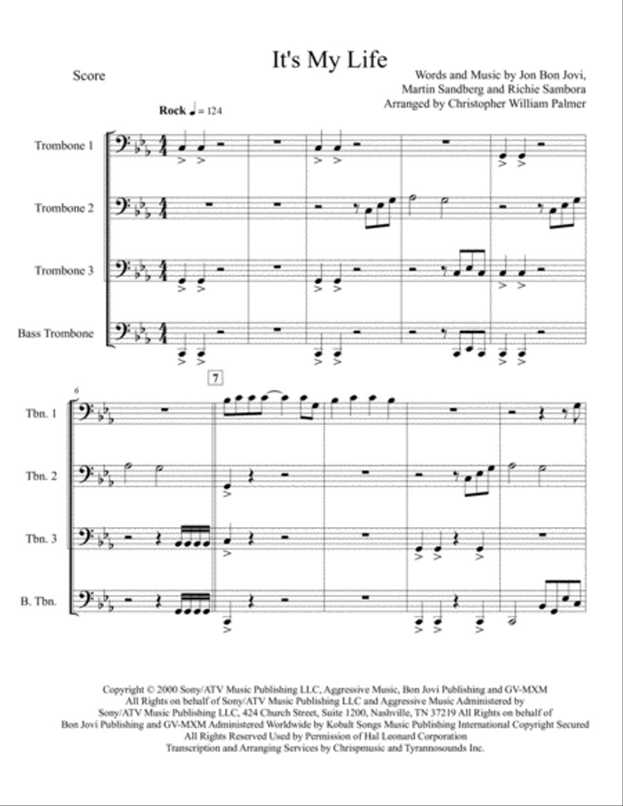 It's My Life Brass Ensemble scores gallery preview page 2
