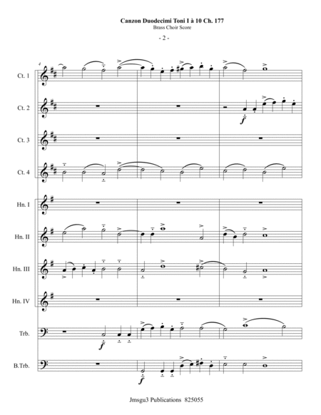 Gabrieli: Canzon per Sonar à 10 Ch. 177 for Brass Choir image number null