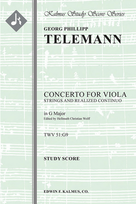 Concerto for Viola in G, TWV 51:G9