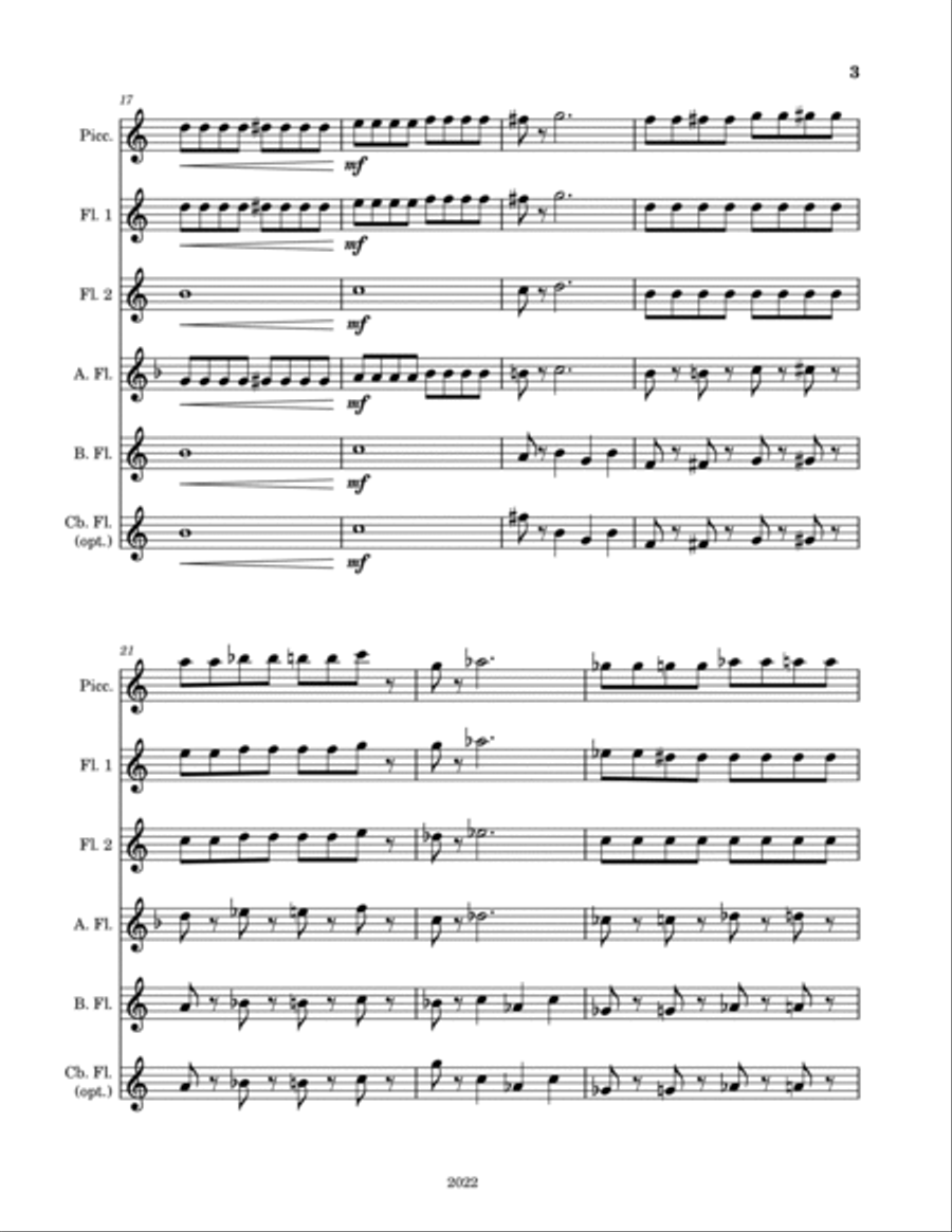 Mellow Sky Mellow Sky Woodwind Ensemble scores gallery preview page 3