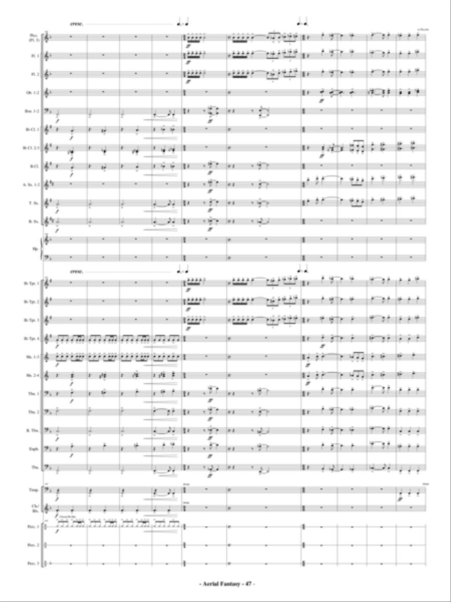 Aerial Fantasy Aerial Fantasy Concert Band scores gallery preview page 48