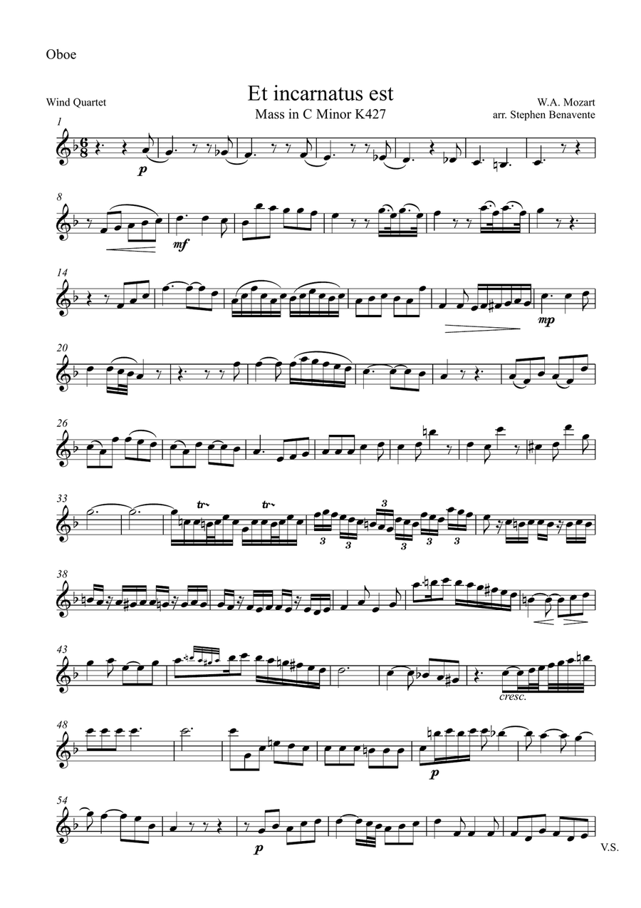 Et incarnatus est Woodwind Quartet scores gallery preview page 4