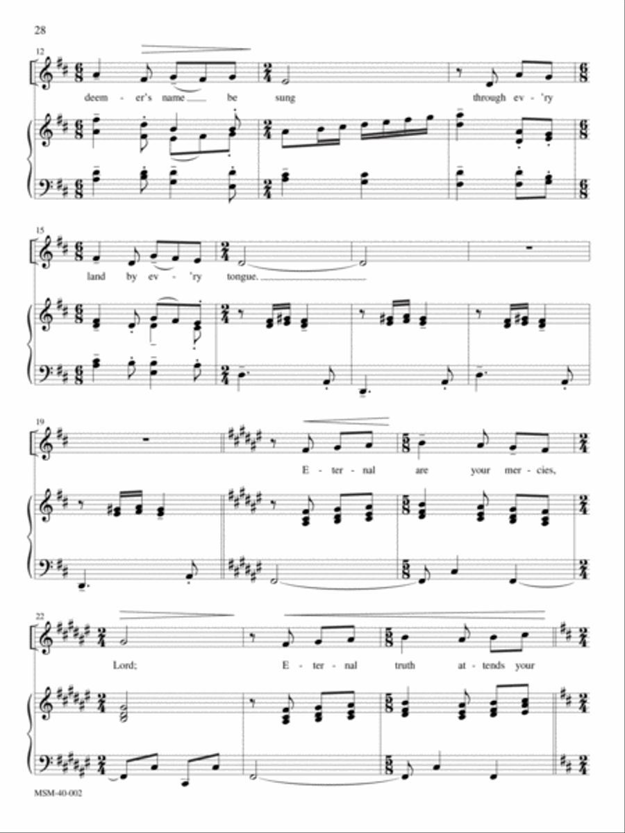 From All That Dwell Below the Skies Medium Voice scores gallery preview page 2