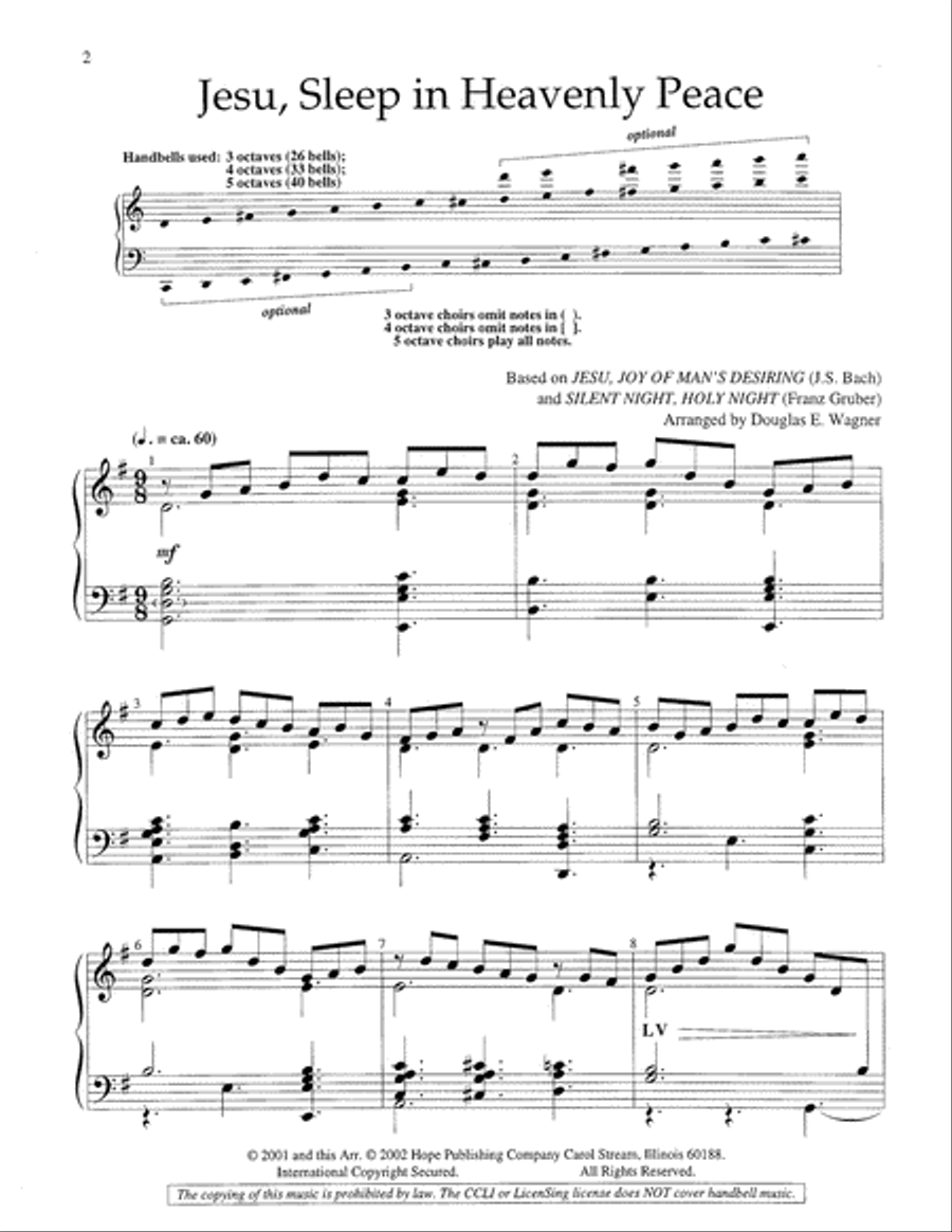 Jesu, Sleep in Heavenly Peace 5-Octaves scores gallery preview page 9
