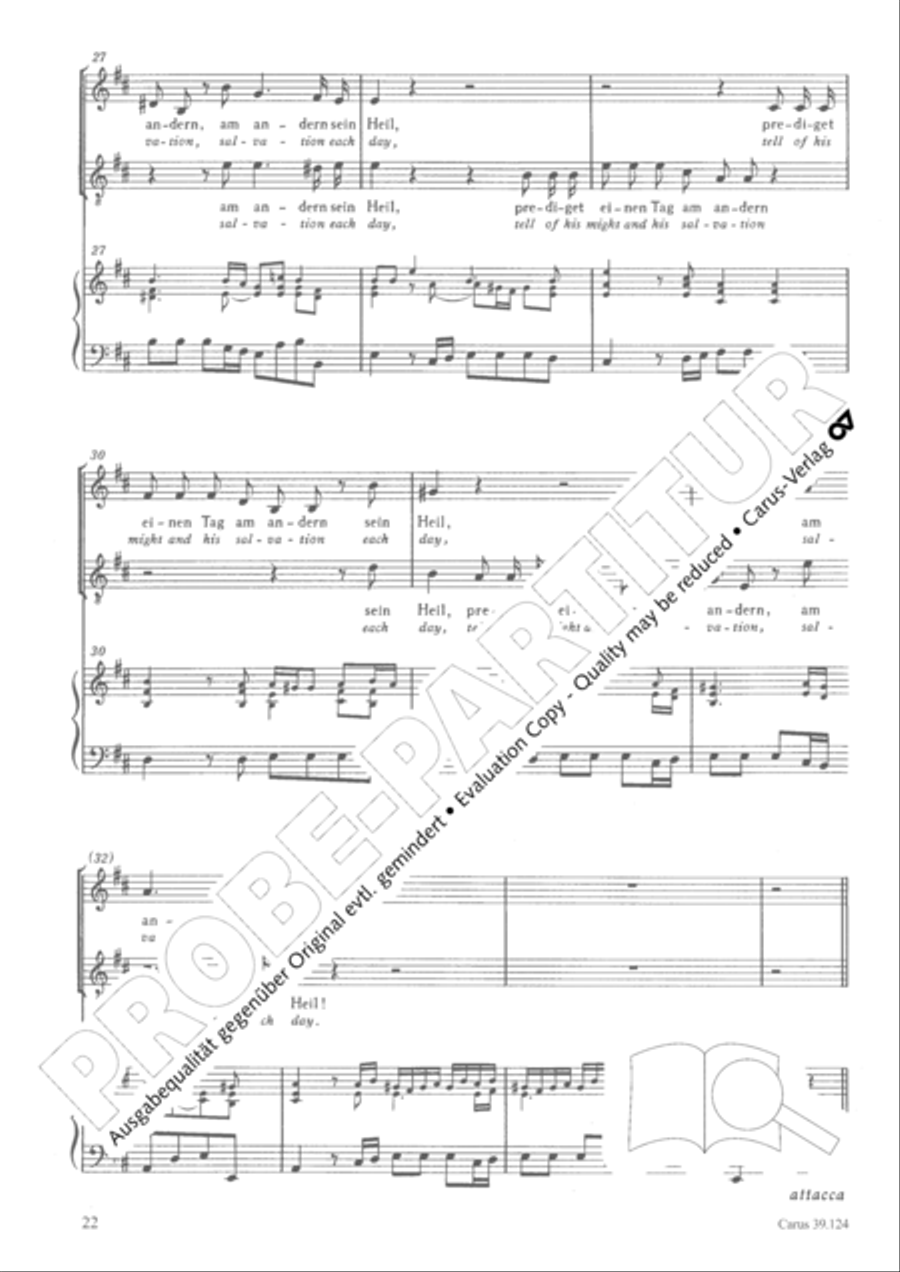 Sing to the Lord a new song (Singet dem Herrn ein neues Lied) 4-Part scores gallery preview page 23