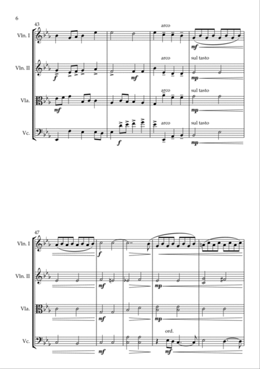 Over The Rainbow String Quartet scores gallery preview page 6