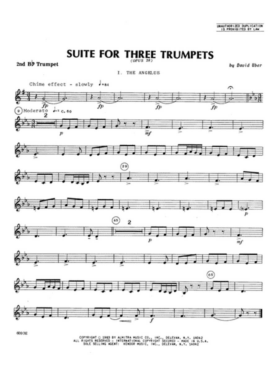 Suite For Three Trumpets (Opus 28) - 2nd Bb Trumpet