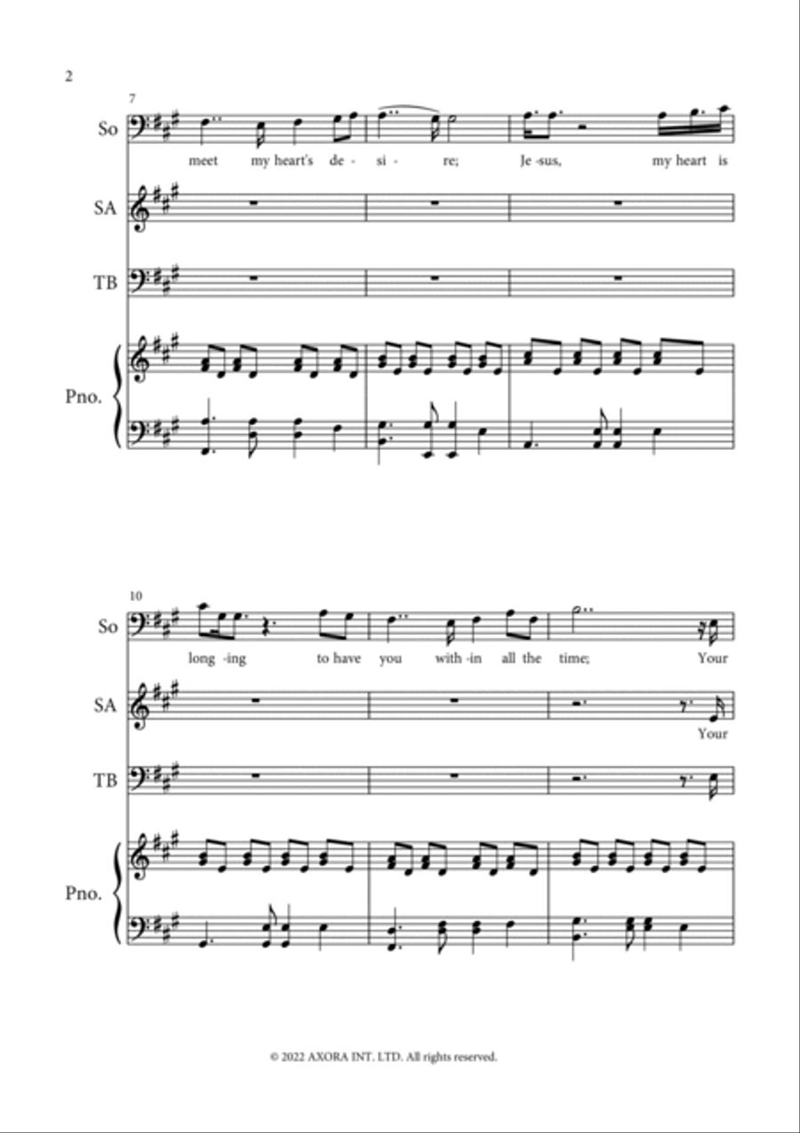 You Are The Only One 4-Part scores gallery preview page 2