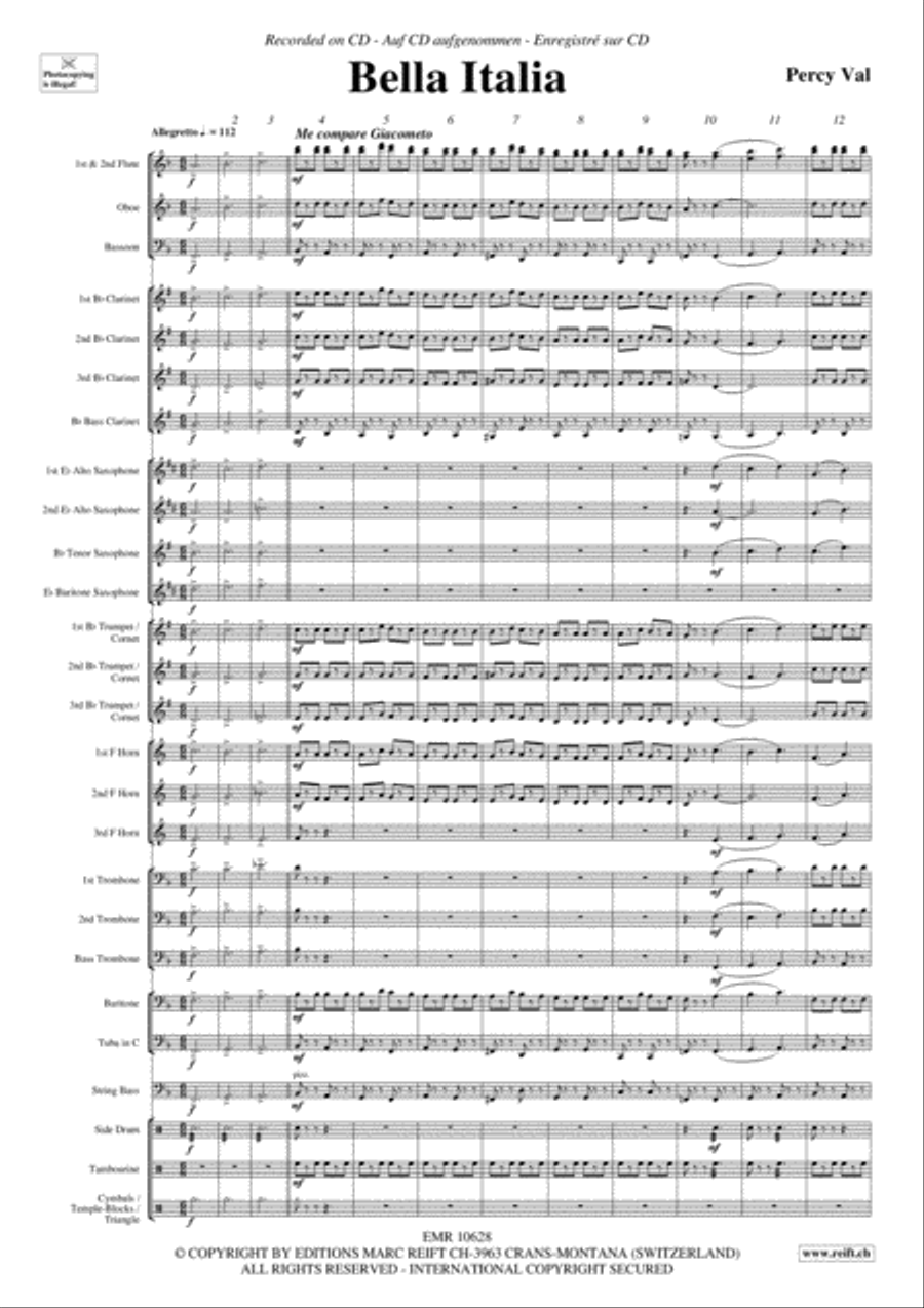 Bella Italia Bella Italia Concert Band scores gallery preview page 4