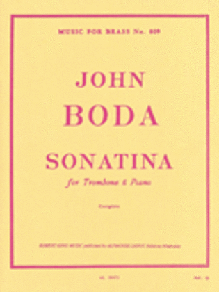 Book cover for Sonatina (trombone & Piano)