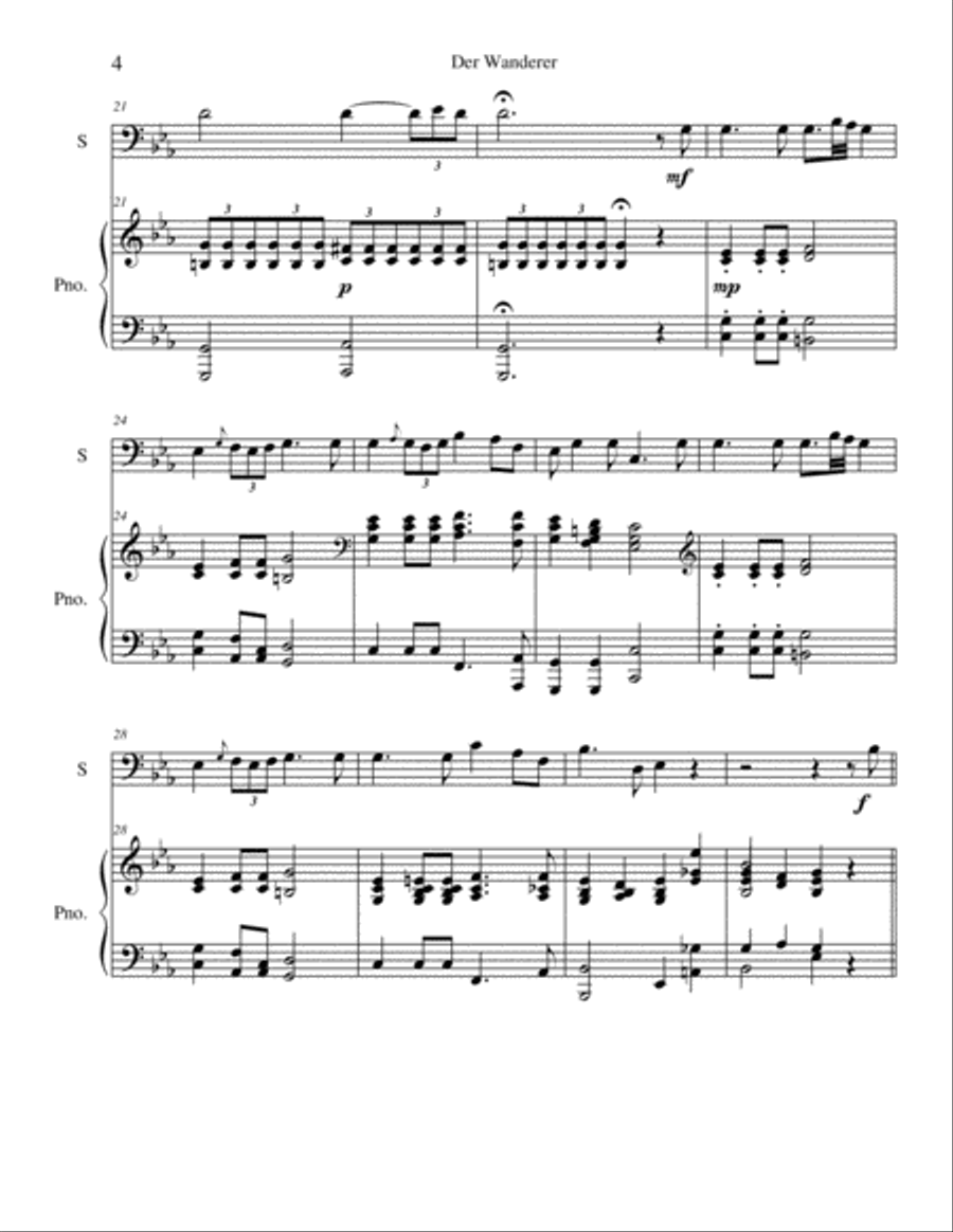 Der Wanderer Bassoon scores gallery preview page 4