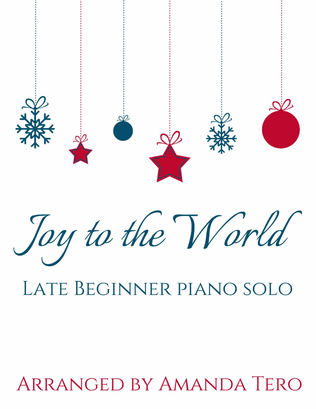 Book cover for Joy To The World – Late Beginner Christmas Piano Sheet Music Solo