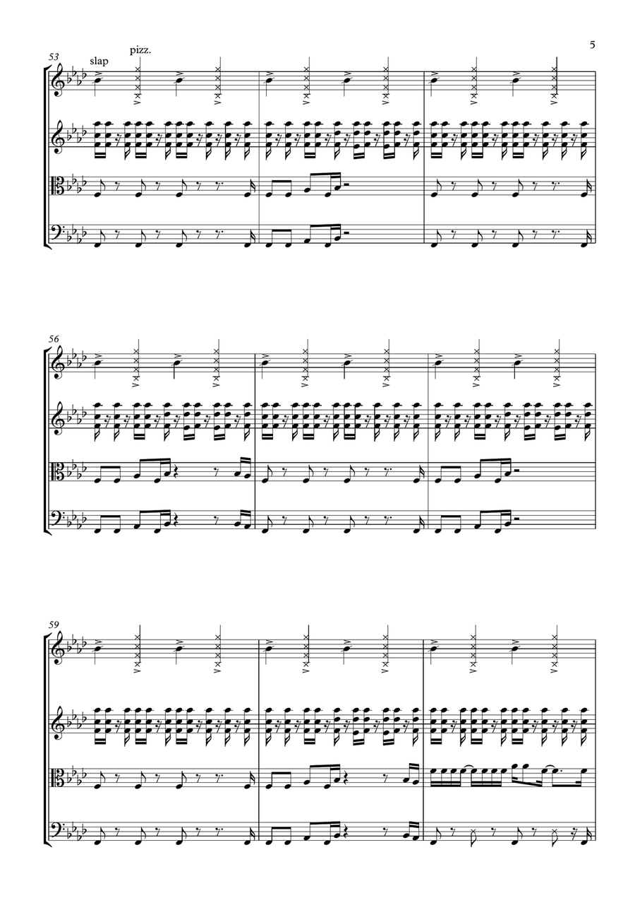 Another One Bites The Dust String Quartet scores gallery preview page 5