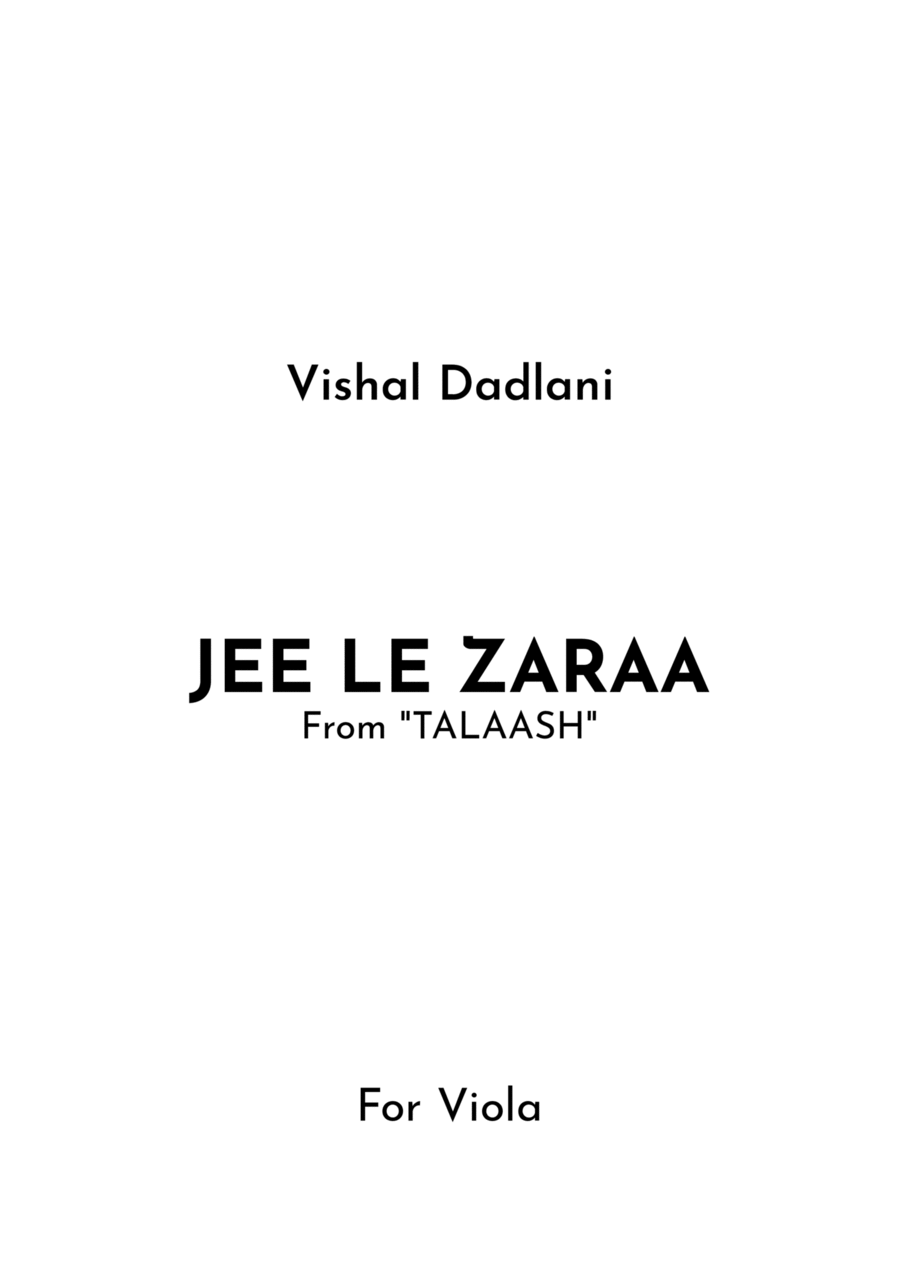 Jee Le Zaraa Violin Solo scores gallery preview page 1