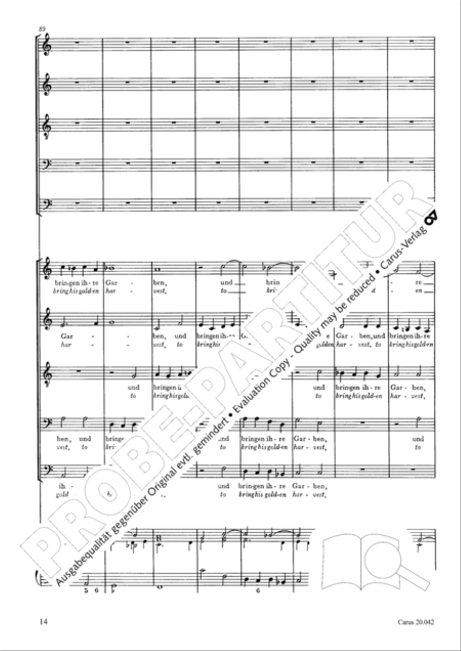 He who weeping soweth (Die mit Tranen saen) SATBarB scores gallery preview page 15