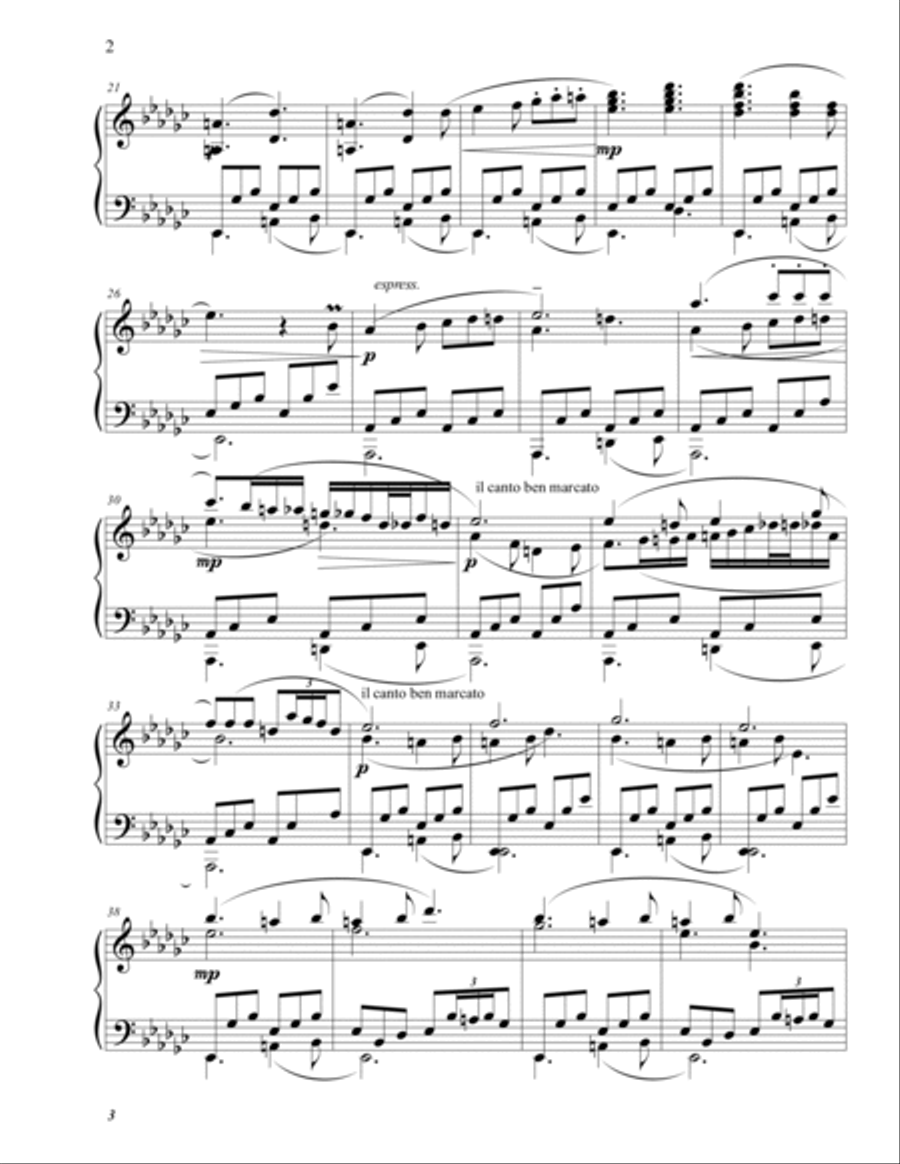 Lovely Spring Morning Piano Solo scores gallery preview page 2