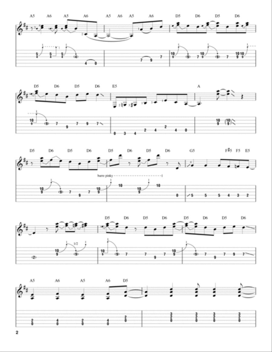 Gimme Three Steps Acoustic Guitar scores gallery preview page 2