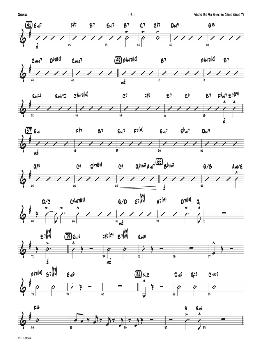 You'd Be So Nice to Come Home To: Guitar Vocal Jazz Ensemble scores gallery preview page 2