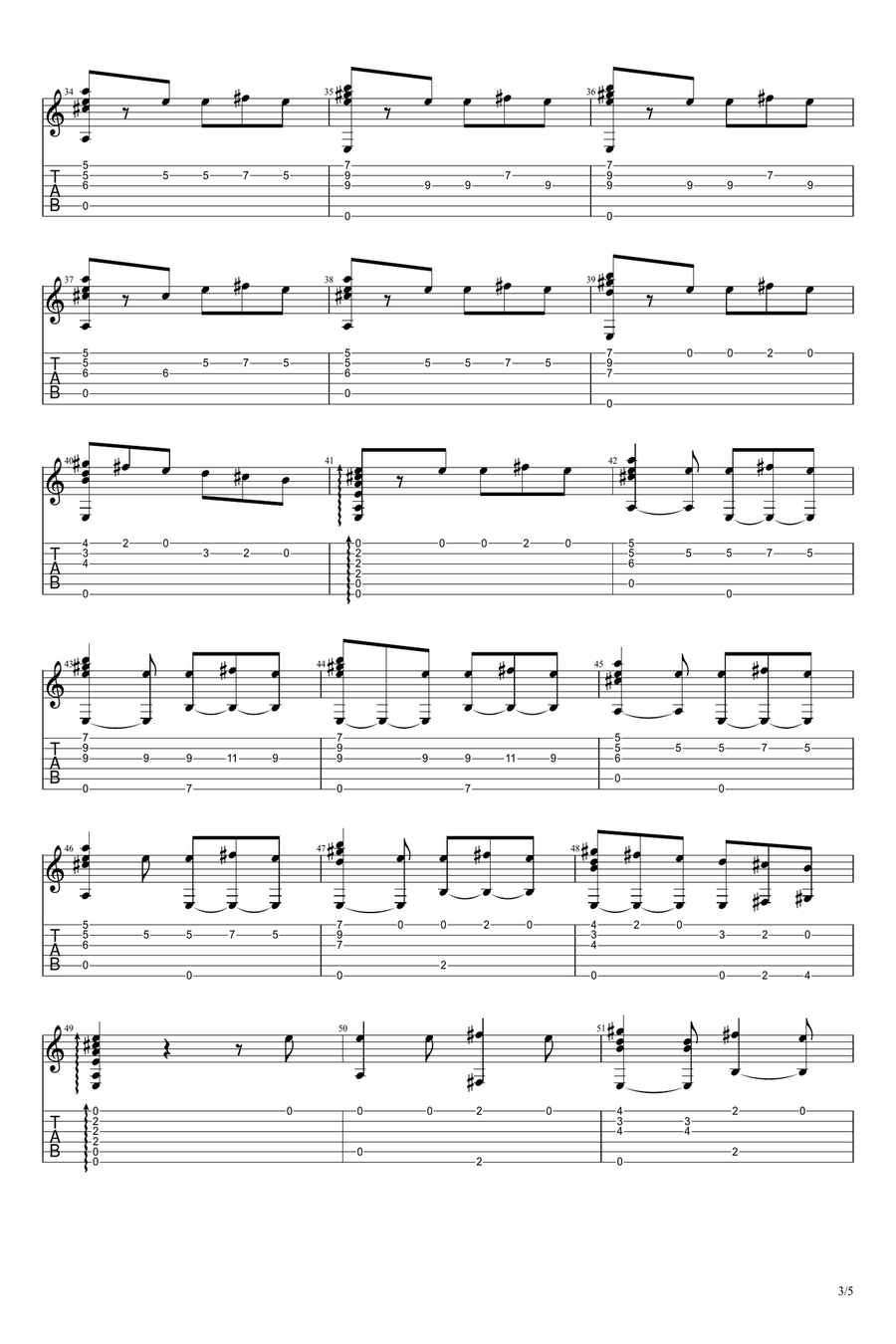 Tarantella Calabrese Acoustic Guitar scores gallery preview page 3