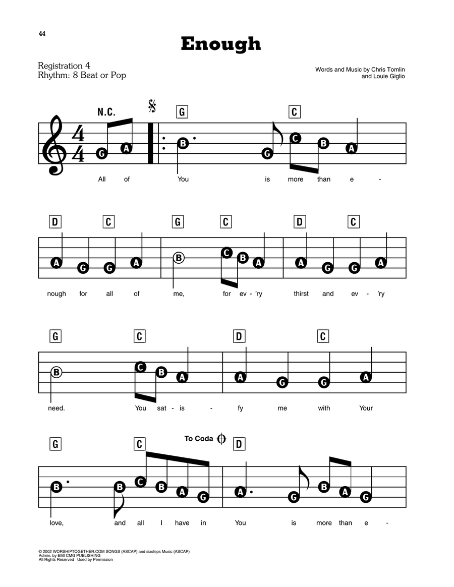 Enough Electronic Keyboard scores gallery preview page 1