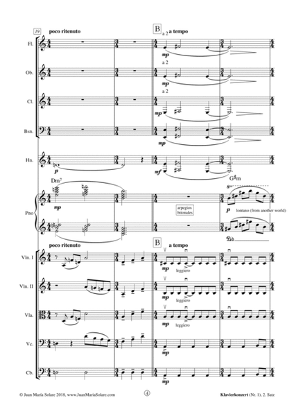 Piano Concerto No. 1 - SECOND movement [score and parts]