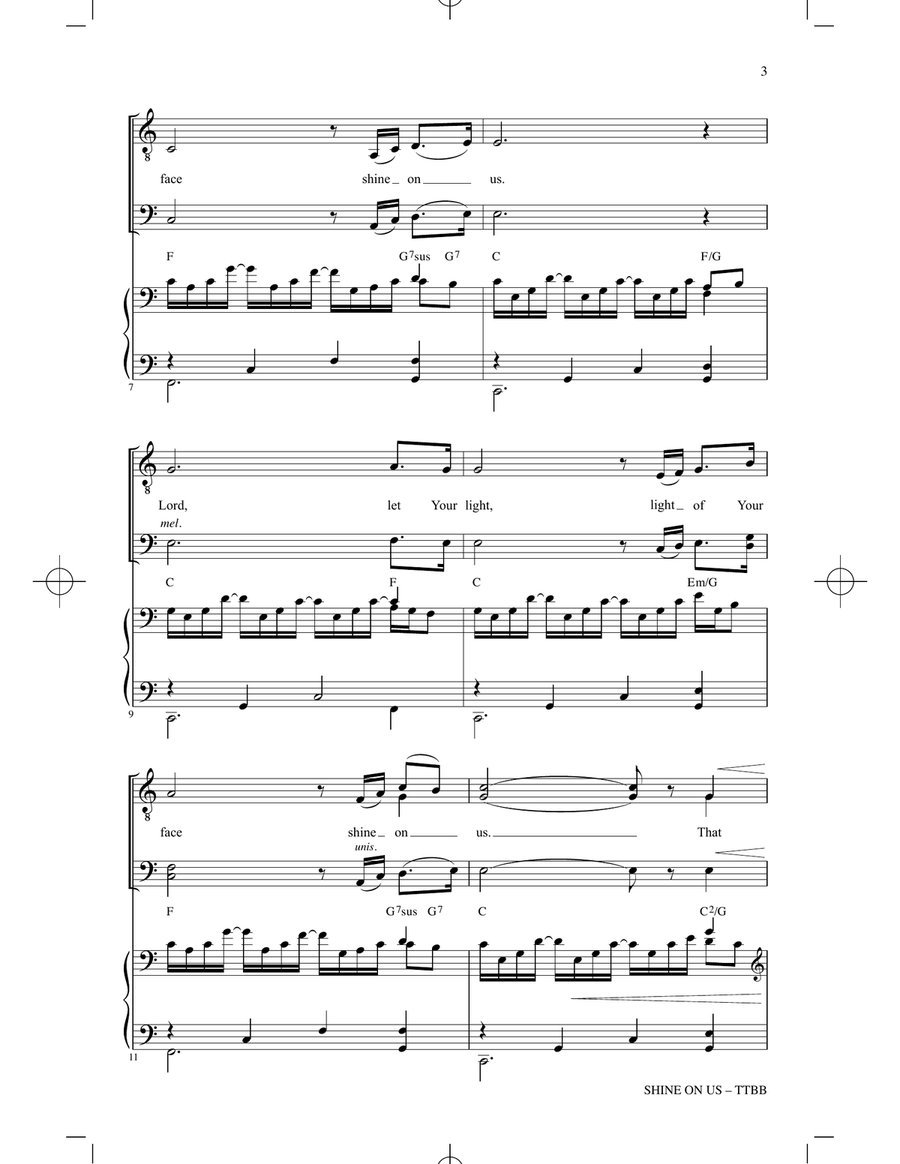 Shine On Us (arr. Joel Raney) TTBB scores gallery preview page 2